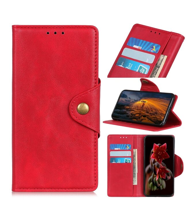 Rood Bookcase Hoesje voor de Sony Xperia 10 II