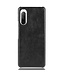 Zwart Litchee Hardcase Hoesje voor de Sony Xperia 10 II