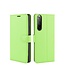 Groen Litchee Bookcase Hoesje voor de Sony Xperia 10 II