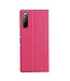 Vili DMX Vili DMX Fuchsia Cross Textuur Bookcase Hoesje voor de Sony Xperia 10 II