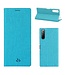 Vili DMX Turquoise Cross Textuur Bookcase Hoesje voor de Sony Xperia 10 II