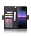 Zwart Wallet Stand Bookcase Hoesje voor de Sony Xperia 10 II