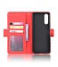 Rood Wallet Stand Bookcase Hoesje voor de Sony Xperia 10 II