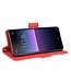 Rood Wallet Stand Bookcase Hoesje voor de Sony Xperia 10 II