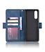 Blauw Wallet Stand Bookcase Hoesje voor de Sony Xperia 10 II