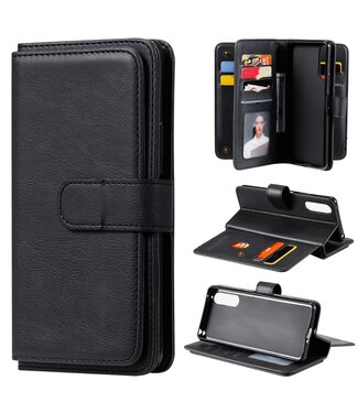 Zwart Multifunctioneel Bookcase Hoesje Sony Xperia 10 II
