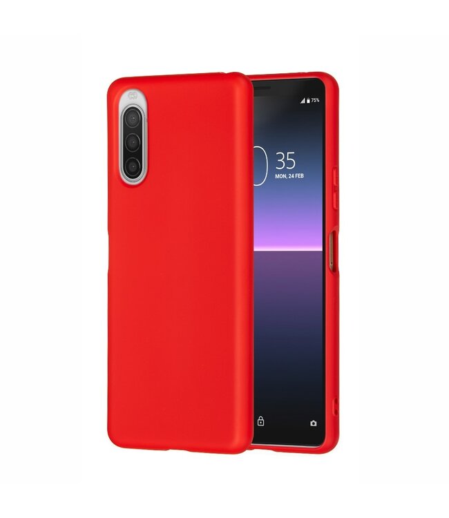 Rood Siliconen Hoesje voor de Sony Xperia 10 II