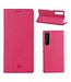 Vili DMX Vili DMX Fuchsia Cross Textuur Bookcase Hoesje voor de Sony Xperia 1 II