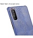 Blauw Krokodillen Faux Lederen Hoesje voor de Sony Xperia 1 II