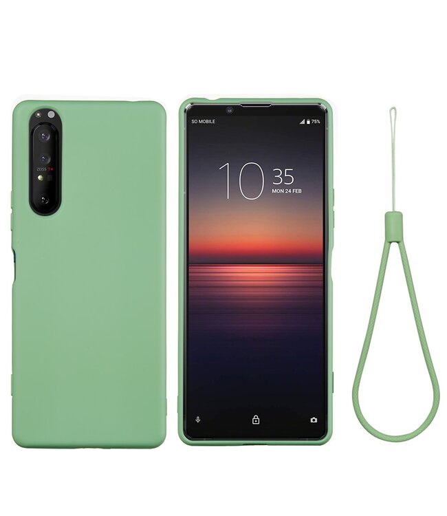 Mintgroen Siliconen Hoesje voor de Sony Xperia 1 II