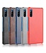 Zwart Litchee Hardcase Hoesje voor de Sony Xperia L4