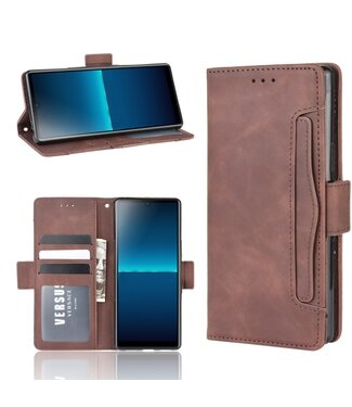 Bruin Wallet Stand Bookcase Hoesje Sony Xperia L4