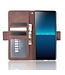 Bruin Wallet Stand Bookcase Hoesje voor de Sony Xperia L4