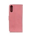 Khazneh Khazneh Roze Wallet Bookcase Hoesje voor de Sony Xperia L4