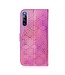 Roze / Paars Bloemen Design Bookcase Hoesje voor de Sony Xperia L4