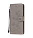 Grijsbruin Vlinders en Bloem Bookcase Hoesje voor de Sony Xperia L4