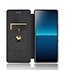Zwart Carbon Bookcase Hoesje voor de Sony Xperia L4