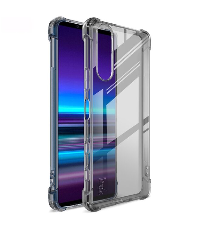 IMAK iMak Transparant Zwart Screen Protector TPU Hoesje voor de Sony Xperia 5 II