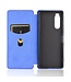 Blauw Carbon Bookcase Hoesje voor de Sony Xperia 5 II