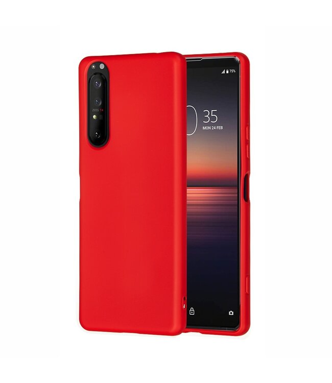 Rood Siliconen Hoesje voor de Sony Xperia 5 II