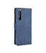 Ksq Blauw Multi-Slot Bookcase Hoesje voor de Sony Xperia 5 II