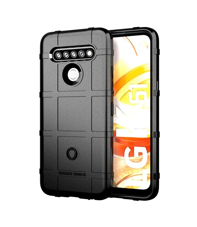 Zwart Grid TPU Hoesje voor de LG K61