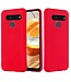 Rood Bandje Siliconen Hoesje voor de LG K61