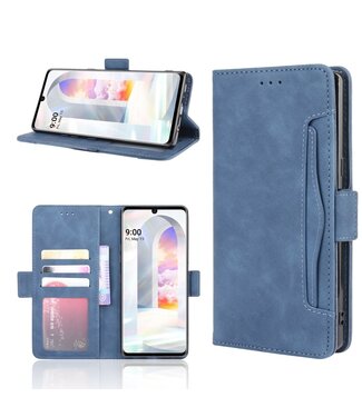 Blauw Wallet Bookcase Hoesje LG Velvet