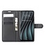 Zwart Litchee Bookcase Hoesje voor de HTC Desire 20 Pro