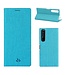 Vili DMX Turquoise Cross Textuur Bookcase Hoesje voor de Sony Xperia 1 II