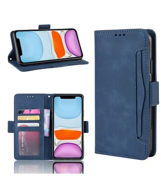Blauw Pasjeshouder Bookcase Hoesje iPhone 12 mini