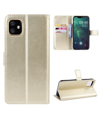 Goud Wallet Bookcase Hoesje iPhone 12 mini