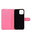 Roze Litchee Bookcase Hoesje voor de iPhone 12 mini