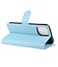 Lichtblauw Litchee Bookcase Hoesje voor de iPhone 12 mini