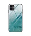Turquoise Marmer Design Hybrid Hoesje voor de iPhone 12 mini