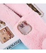 Roze Pluche Konijntje TPU Hoesje voor de iPhone 12 mini