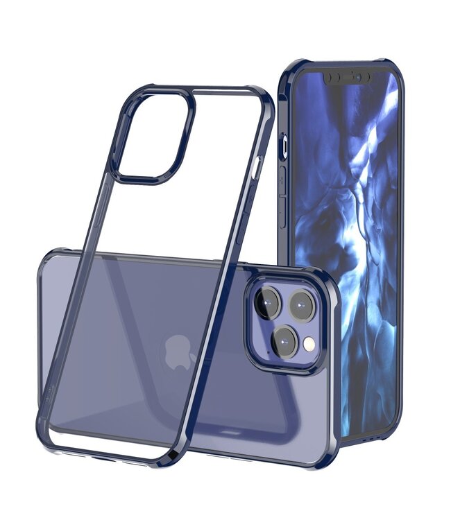Leeu design Leeu Design Transparant Blauw Airbag TPU Hoesje voor de iPhone 12 mini