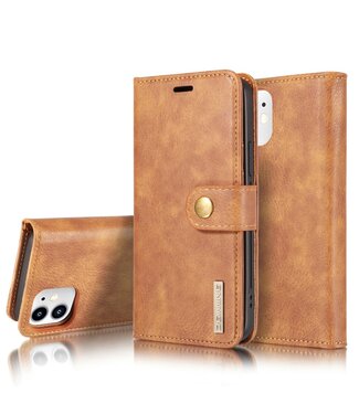Bruin 2-in-1 Bookcase Hoesje iPhone 12 mini