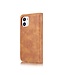DG.Ming Bruin 2-in-1 Bookcase Hoesje voor de iPhone 12 mini