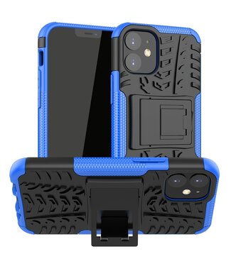 Blauw Kickstand Hybrid Hoesje iPhone 12 mini