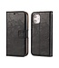 Zwart Lederen Bookcase Hoesje voor de iPhone 12 mini