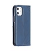 Blauw Ruiten Bookcase Hoesje voor de iPhone 12 mini