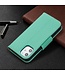 Turquoise Litchee Bookcase Hoesje voor de iPhone 12 mini