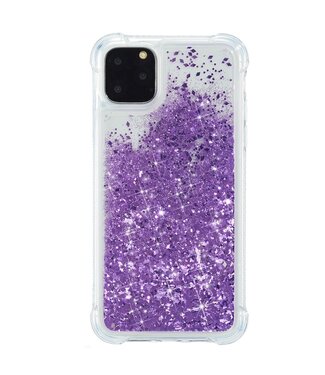 Paars Glitter TPU Hoesje iPhone 12 mini