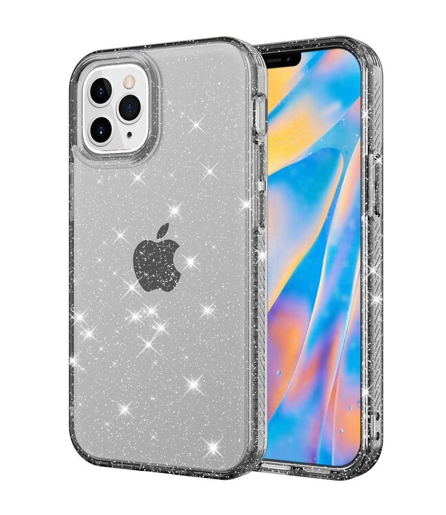 Grijs Glitter TPU Hoesje voor de iPhone 12 mini