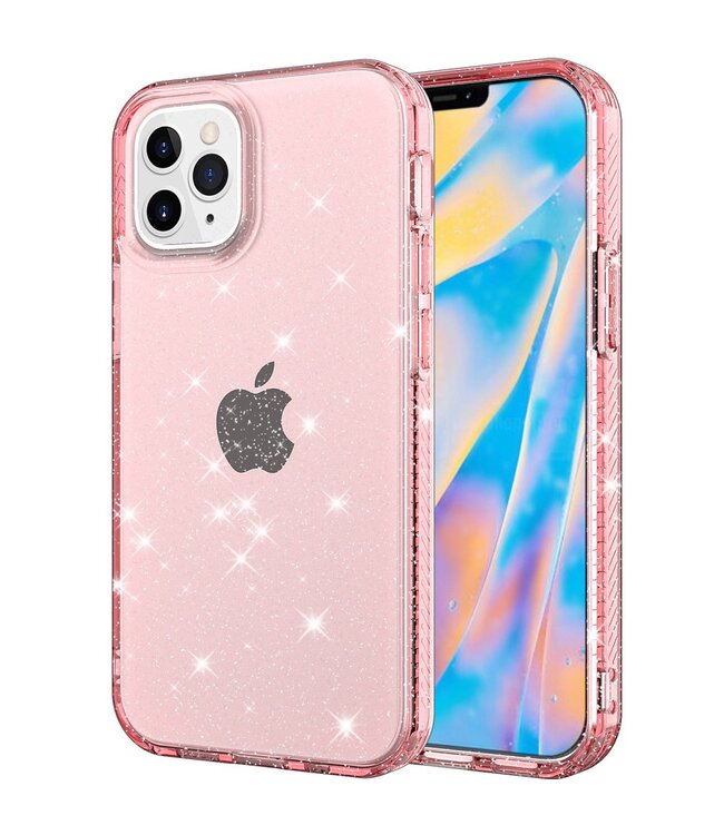 Roze Glitter TPU Hoesje voor de iPhone 12 mini