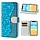 Blauw Bling Bling Bookcase Hoesje voor de iPhone 12 mini