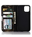 Zwart / Bruin Marmer Design Bookcase Hoesje voor de iPhone 12 mini