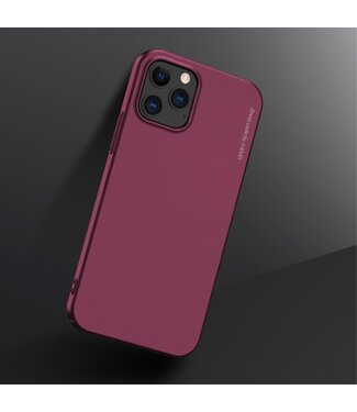 X-Level Bordeauxrood Mat Hardcase Hoesje iPhone 12 mini