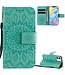 Turquoise Sunflower Bookcase Hoesje voor de iPhone 12 mini